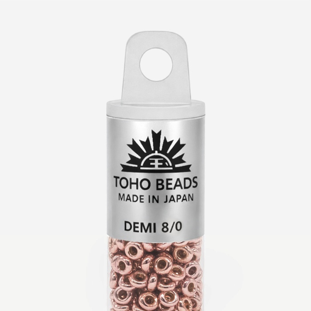 Японский бисер TOHO Demi 8/0 (№PF552), металлизированный, непрозрачный глянцевый