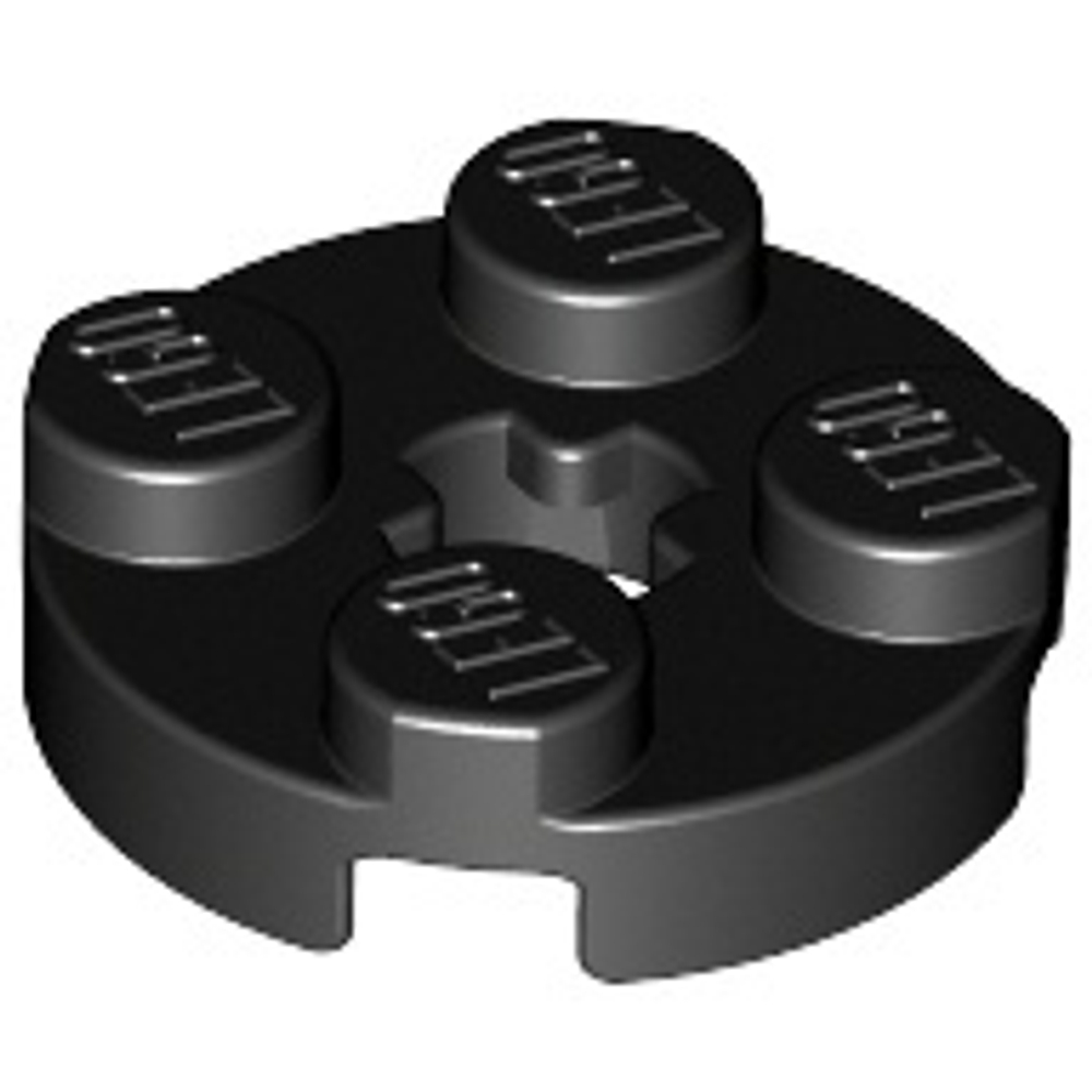 Lego Плитка 2x2 круглая с осевым отверстием (черный) 4032 / 403226