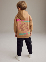 Толстовка с капюшоном и джоггеры в комплекте для мальчика Next B29-615, Бежевый, Черый