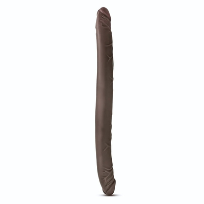 Коричневый двусторонний фаллоимитатор Chocolate 16-Inch Long Dildo - 41,5 см. (Цвет: коричневый)