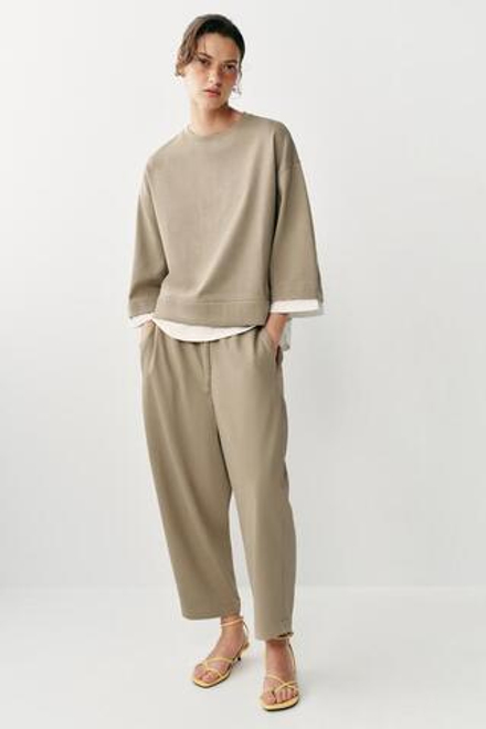 ZARA БРЮКИ BALLOON, МЯГКИЙ КАШТАНОВЫЙ