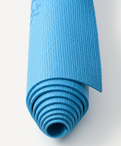 Коврик для йоги и фитнеса FM-101, PVC, 183x61x0,3 см, синий