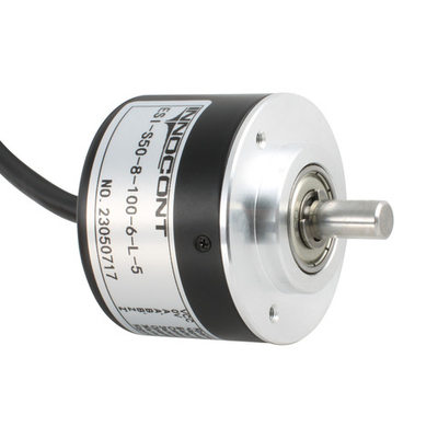 Инкрементальный энкодер INNOCONT ESI-S40-6-2000-3-T-24 D=40мм, выступающий вал 6мм, 2000 имп/об, 24VDC, выход HTL, IP54, -20…+80°C, радиальный кабель 2м