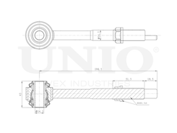 Сайлентблок внутренний задней поперечной левой тяги UNIO RMP-20556