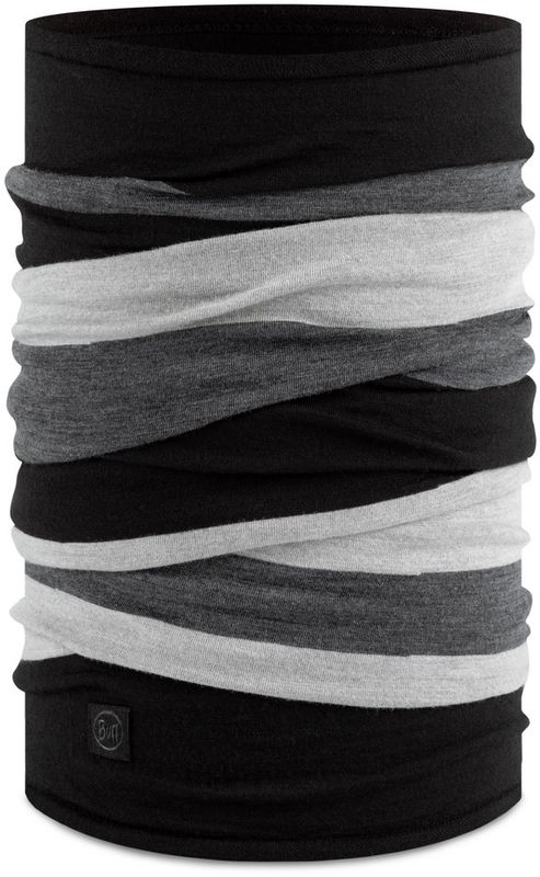 Тонкий шерстяной шарф-труба Buff Wool Move lightweight Graphite Фото 1