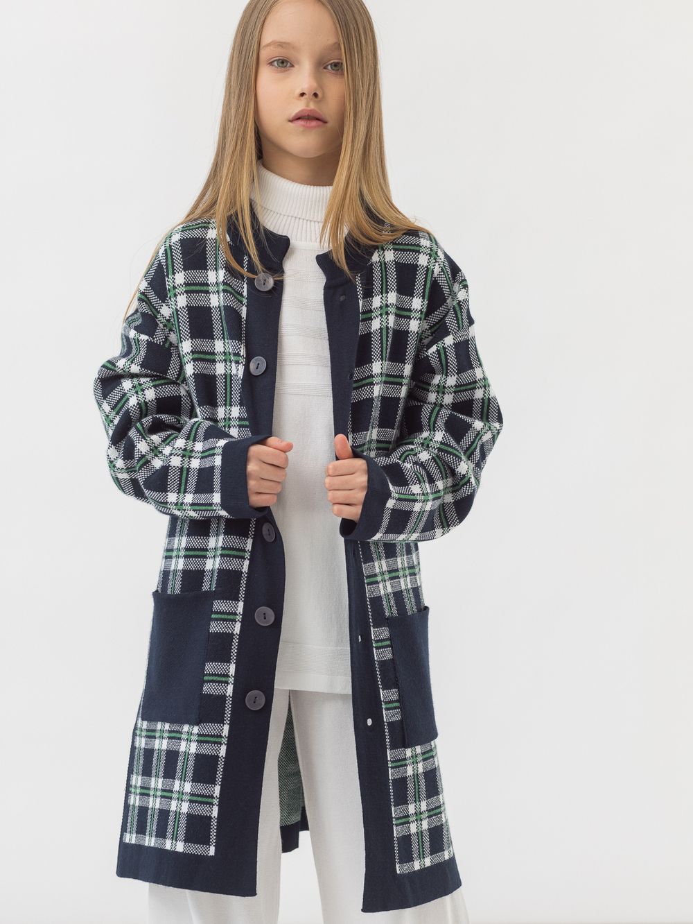 Кардиган синий для девочки арт. AT922