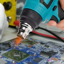 Фен строительный аккумуляторный Makita, тепловой пистолет Макита 2 аккумулятора