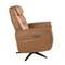 Кресло-реклайнер поворотное Angel Cerda 5115 из коричновой кожи