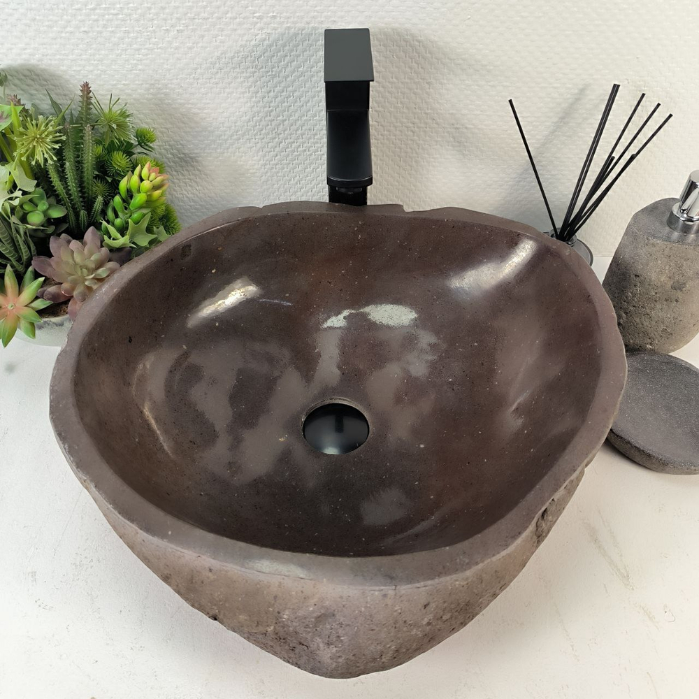Раковина из речного камня RS-65291 48*45*15 0857