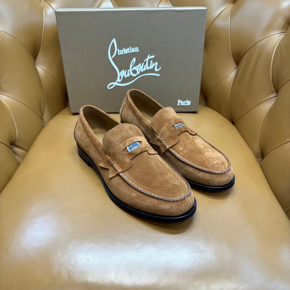 Лоферы замшевые