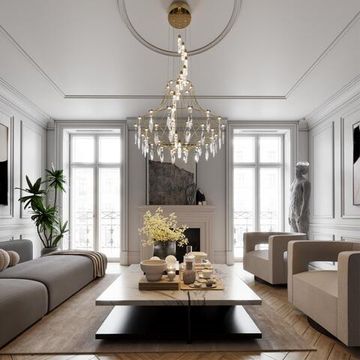 7000/51L CLASSIC ODL_EX25 81 Люстра золото/металл/хрусталь IP20 LED 51W 4000K FLAMENCO