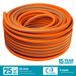 GRINDA FLEX 3, 1/2″, 50 м, 25 атм, из термоэластопласта, трёхслойный, армированный, гибкий, поливочный шланг, PROLine (429008-1/2-50)