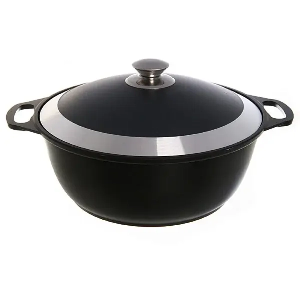 Кастрюля-жаровня 4л литой алюминий с крышкой ж40а