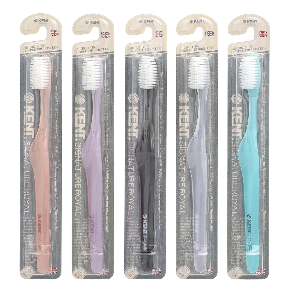 Kent, Signature Royal, White Series, ультрамягкая зубная щетка, 5 упаковок