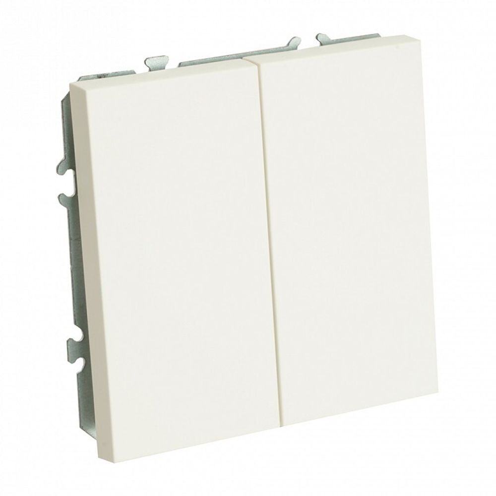 Выключатель двухклавишный без рамки Stekker Эмили 49866