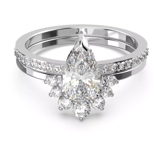ATTRACT:RING PEAR CZWH/CRY/RHS 58