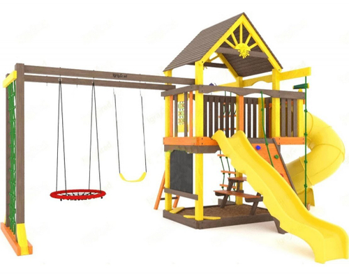Детская площадка Шато с трубой (Дерево) мод.2