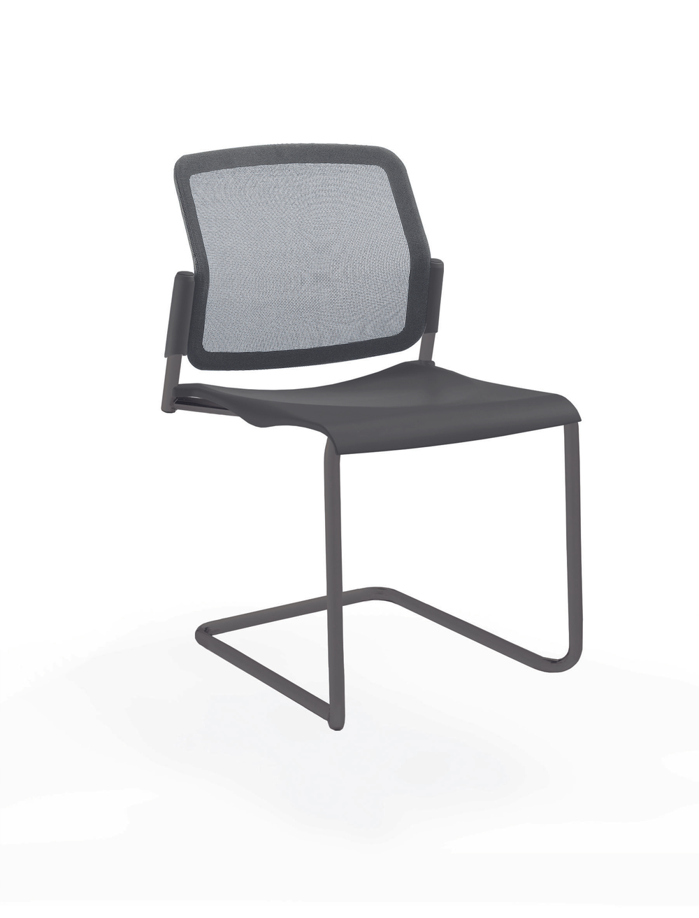 Movie стул на кантилевере со спинкой-сеткой