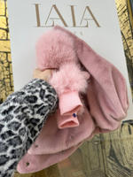 Варежки экомех песец розовый