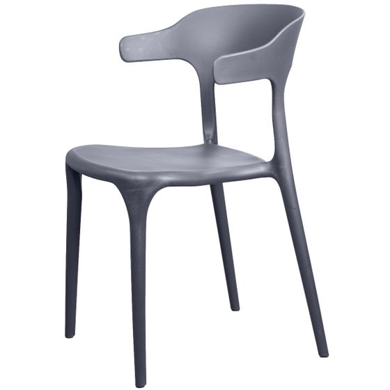 Серый штабелируемый пластиковый стул Leo | Купить в Hallberg.ru