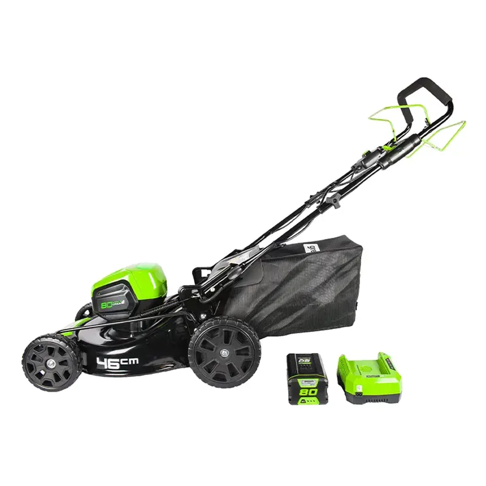 Аккумуляторная газонокосилка самоходная Greenworks GD80LM46SPK4 80V (1 x 4 Ач, ЗУ) 2501007UB