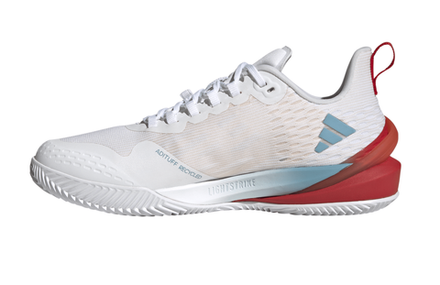 Женские Кроссовки теннисные Adidas Adizero Cybersonic W Clay - cloud white/coral fusion/better scarlet