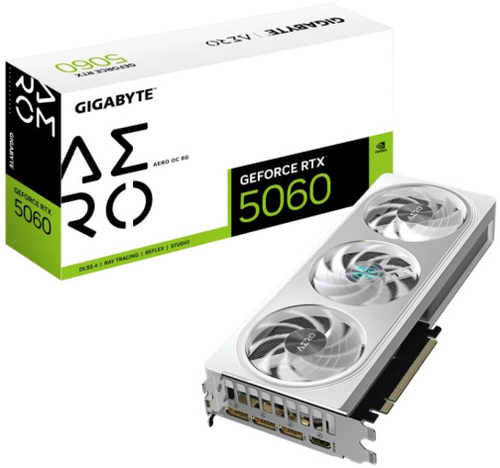 Видеокарта GIGABYTE GeForce RTX 5060 AERO OC (GV-N5060AERO OC-8GD)