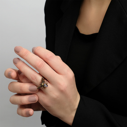 "Мэй" кольцо в медном покрытии из коллекции "Кассида" от Jenavi