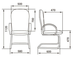 Кресло для руководителя ДИПЛОМАТ ХРОМ КОНФЕРЕНЦ