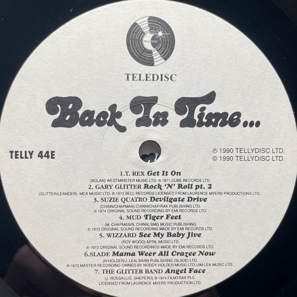 Сборник Back In Time... The Sound Of The Seventies 4LP (Англия 1990г.)