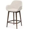 Полубарный стул Konna 65 см бежевый с ножками из темного ясеня