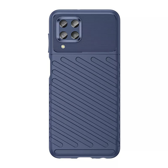 Усиленный защитный чехол с рельефной фактурой для Samsung Galaxy M53, темно-синий цвет, серия Onyx от Caseport