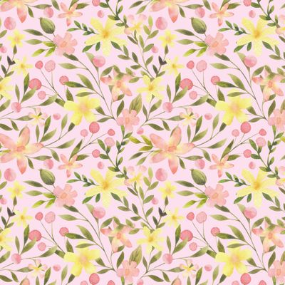 Нежные цветы на розовом