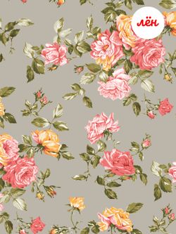 Простынь Сказка "Шиповник" 150х215 см , лён