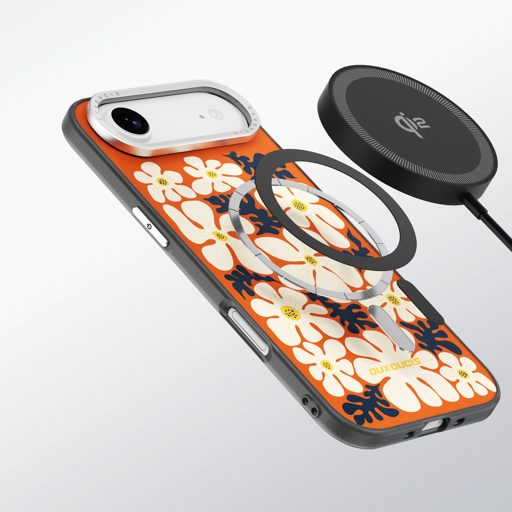 Чехол с MagSafe оранжевого цвета для iPhone Air, Dux Ducis, серия Moro Series Magnetic Case