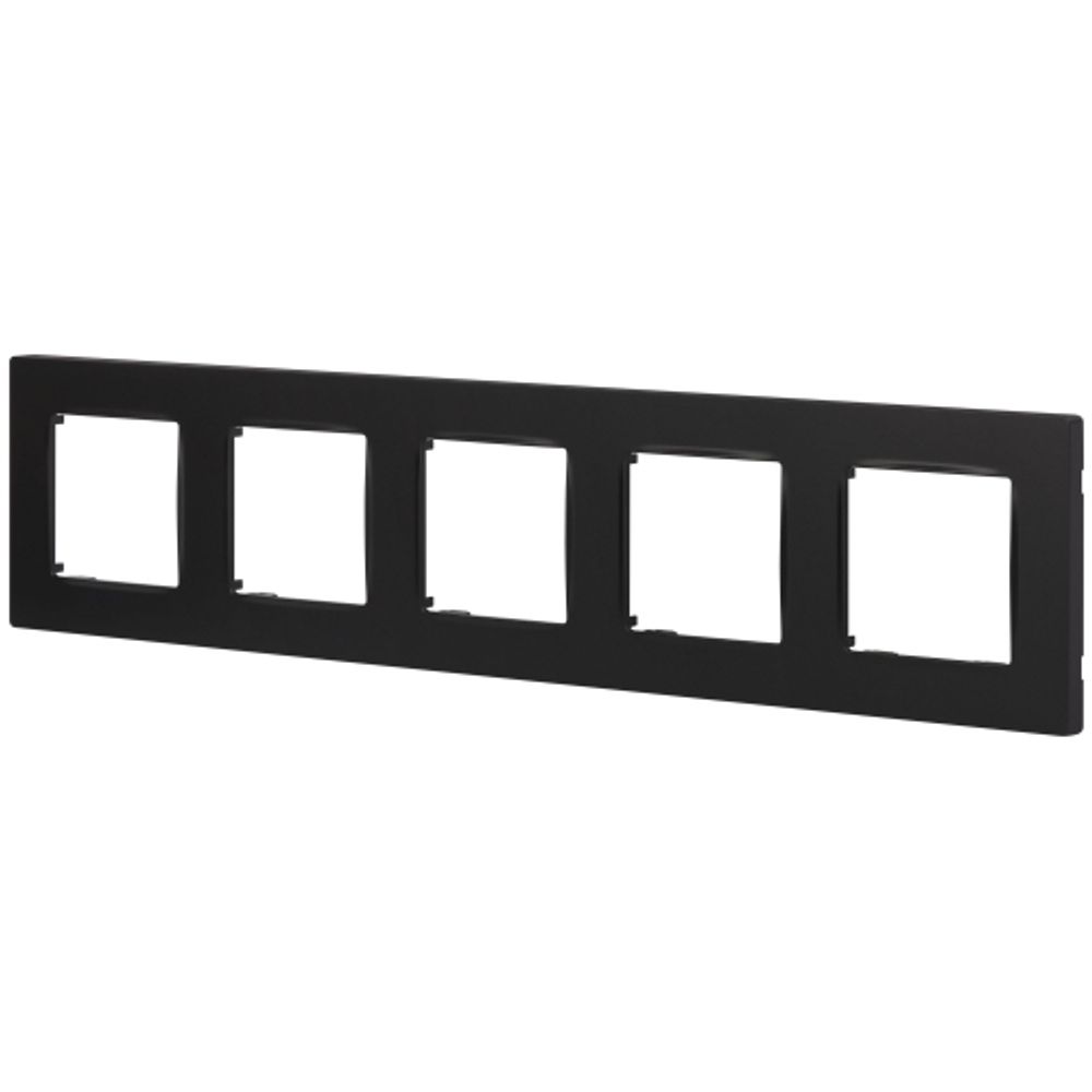 Рамка для розеток и выключателей ЭРА Серия 12 12-5205-05 на 5 постов, Классик, антрацит
