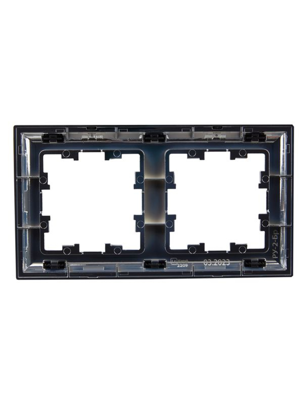 Рамка 2-м BRITE РУ-2-Бр хром/черн. IEK BR-M22-12-2-K23