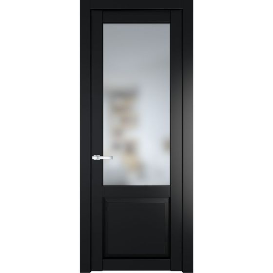 Межкомнатная дверь эмаль Profil Doors 2.2.2PD блэк остеклённая