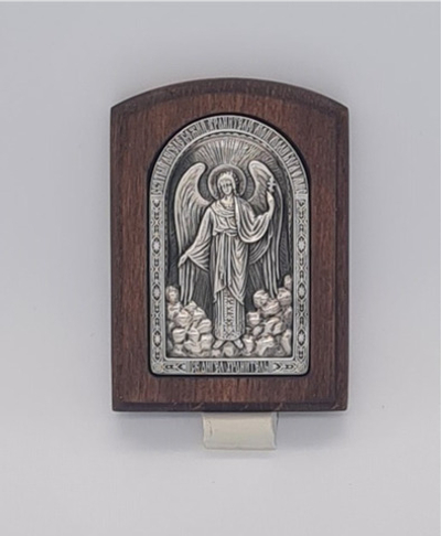 Икона авто дер.сер. 4*6арка Ангел Хранитель (КовБ) 10669659