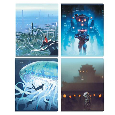 Тетрадь А5 48л. клетка "Мир будущего" (BG)