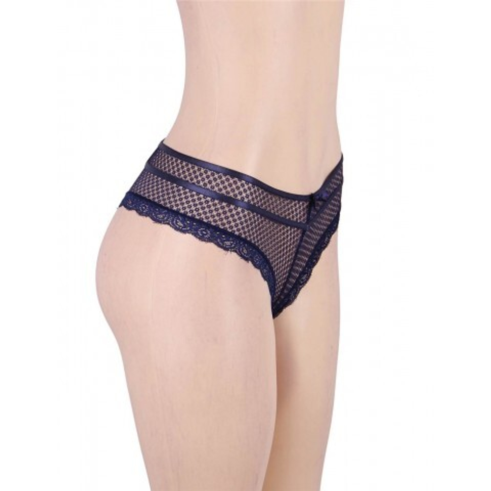Трусики танга Ladies, синие, XL-2XL