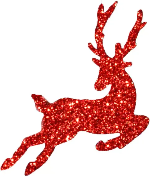 Украшение из пенополистирола Олень, 400 мм., красный, ПромЕлка (ОЛ-400RED)