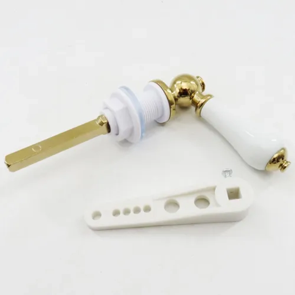 Традиционная ручка для смыва унитаза с керамическими элементами и отделкой из цинкового сплава