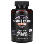 YumVs, Strong Earth, жевательные мармеладки с кальцием, магнием и витамином D, малина, 90 жевательных таблеток