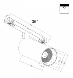 Трековый светильник Maytoni Technical TR032-2-20W3K-M-B