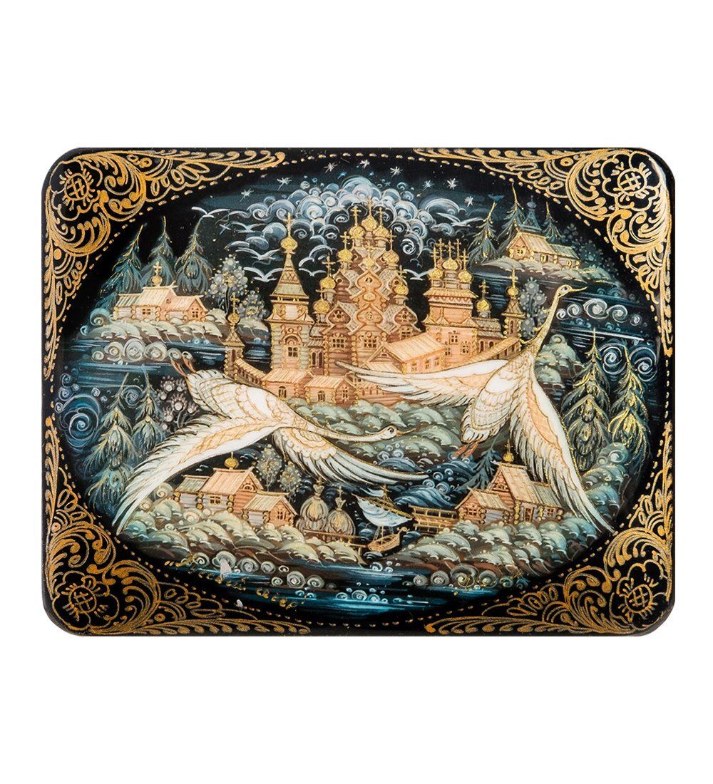 Народные промыслы ШК-19/ 7-A Шкатулка в технике декупаж «Русский север» (10х8х3,5)