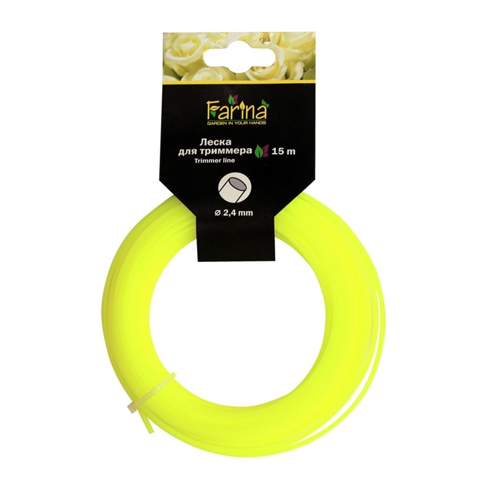 ФАРИНА 93353 Леска для триммера круг 2,0 мм 15 м---