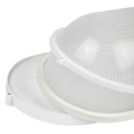 Светильник ЭРА НБП 04-100-001 Акватермо алюминий/стекло IP54 E27 max 100Вт 280х160 овал белый