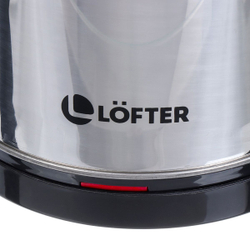 Чайник электрический Lofter, A05, 2.2 л, 1500 Вт, скрытый нагревательный элемент, нержавеющая сталь