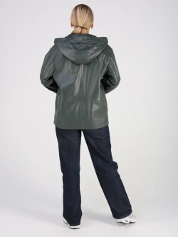 Кожаная куртка демисезонная с капюшоном